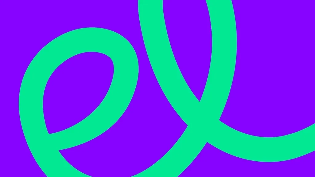 Símbolo da Elize em verde sobre roxo